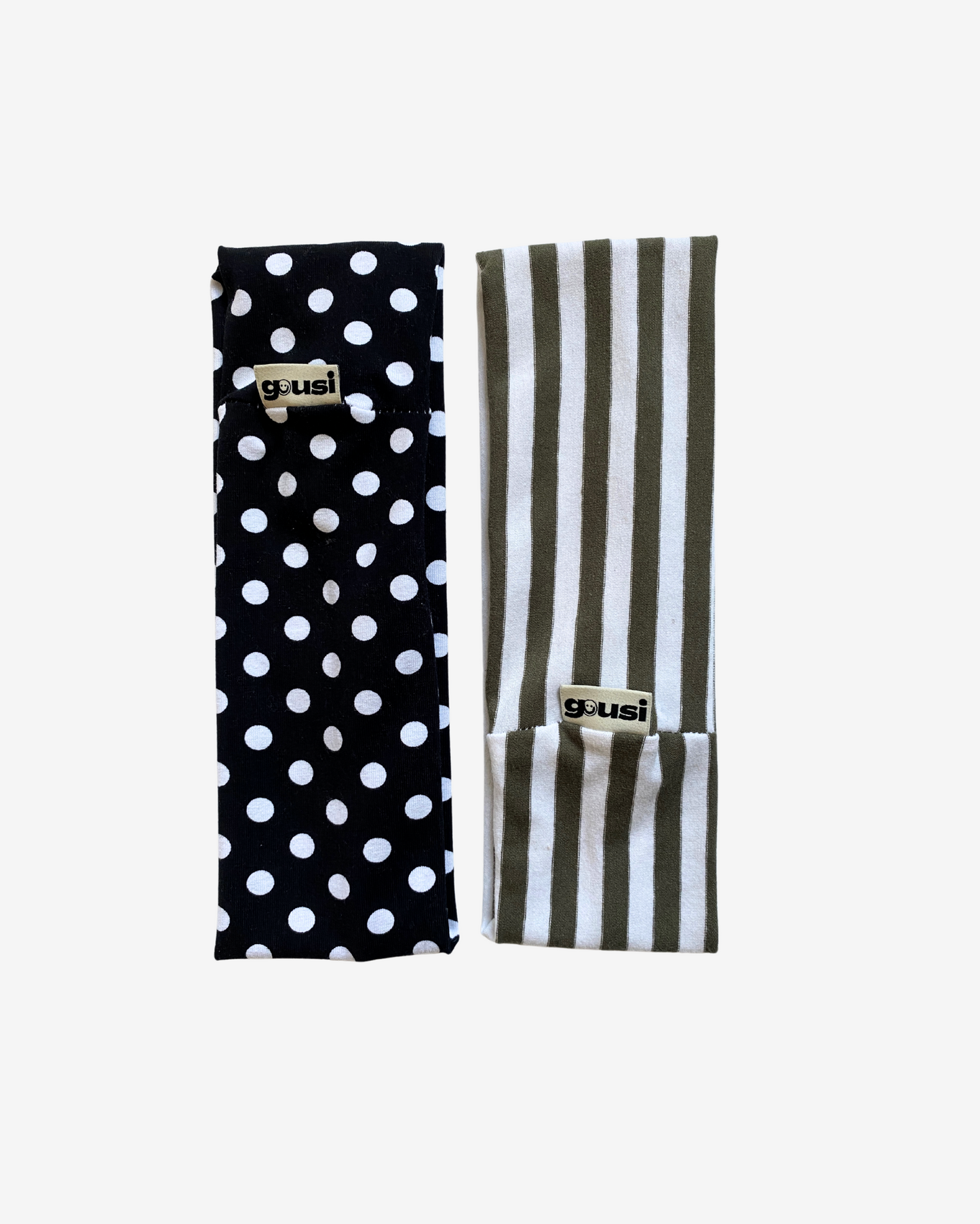 Khaki Striped Headband