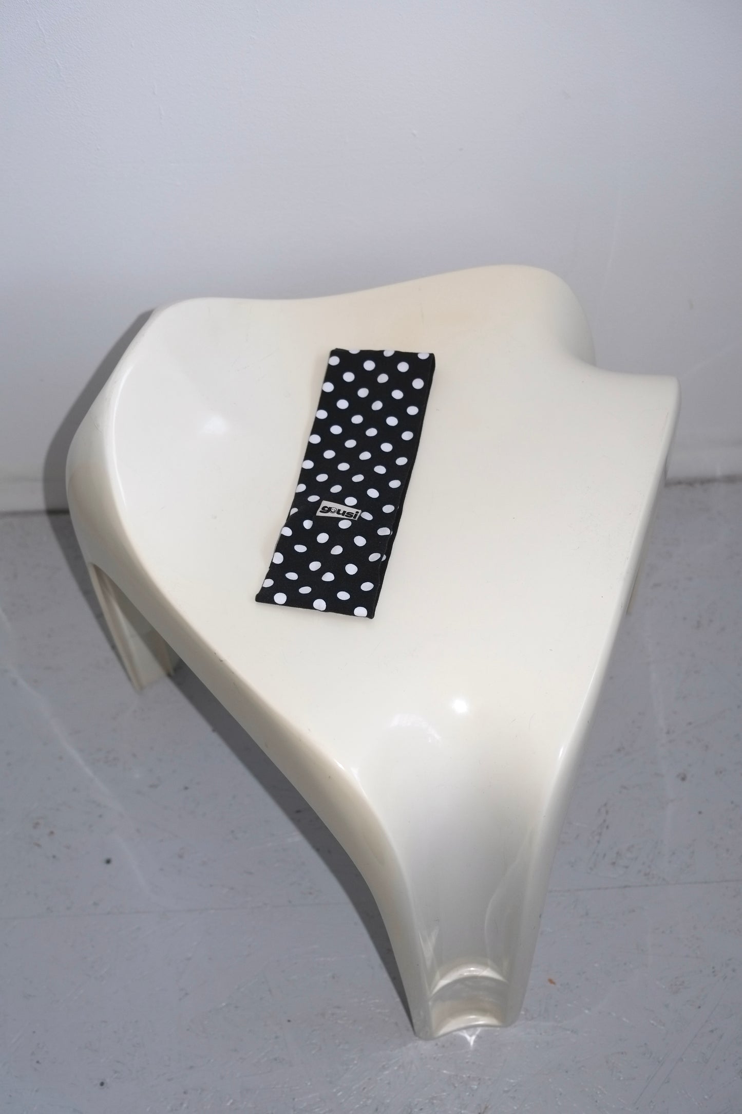 POLKA DOT HEADBAND BLACK