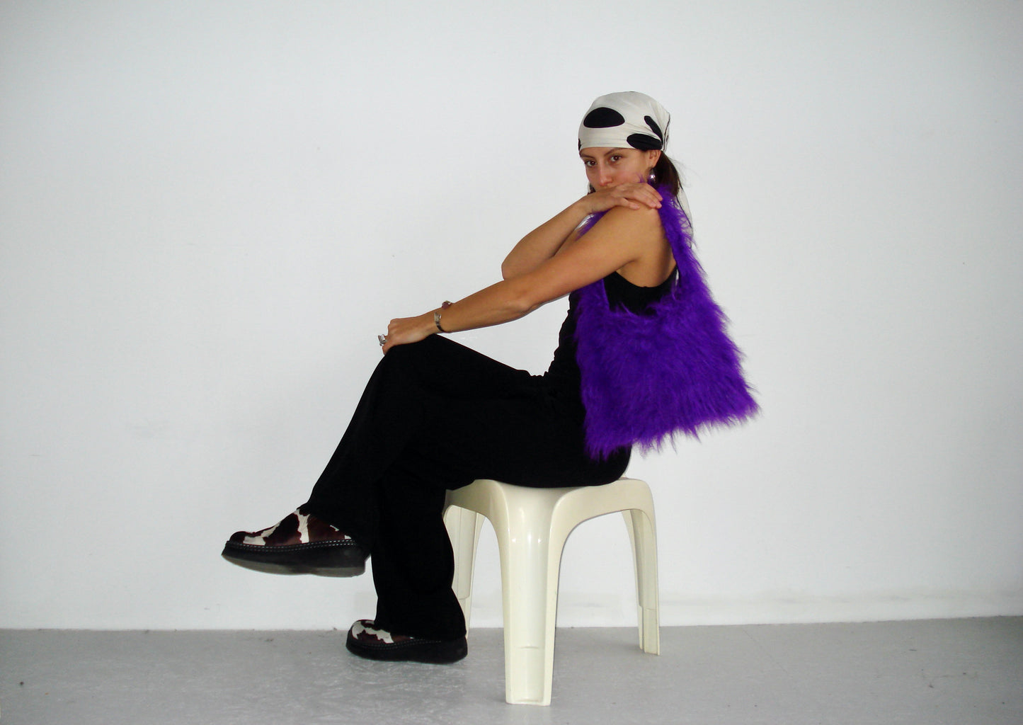 Purple Fluffy Mini Bag