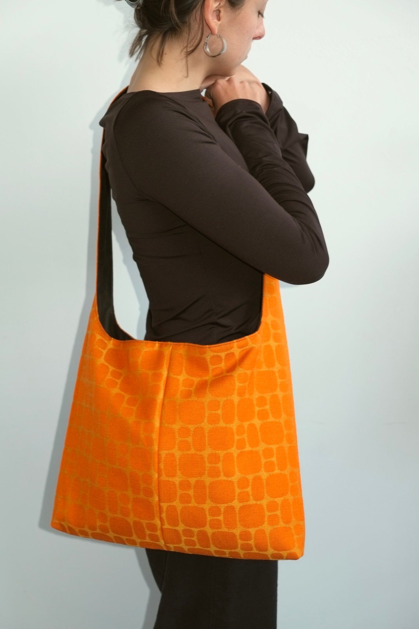 BIG Orange Crossbody Bag