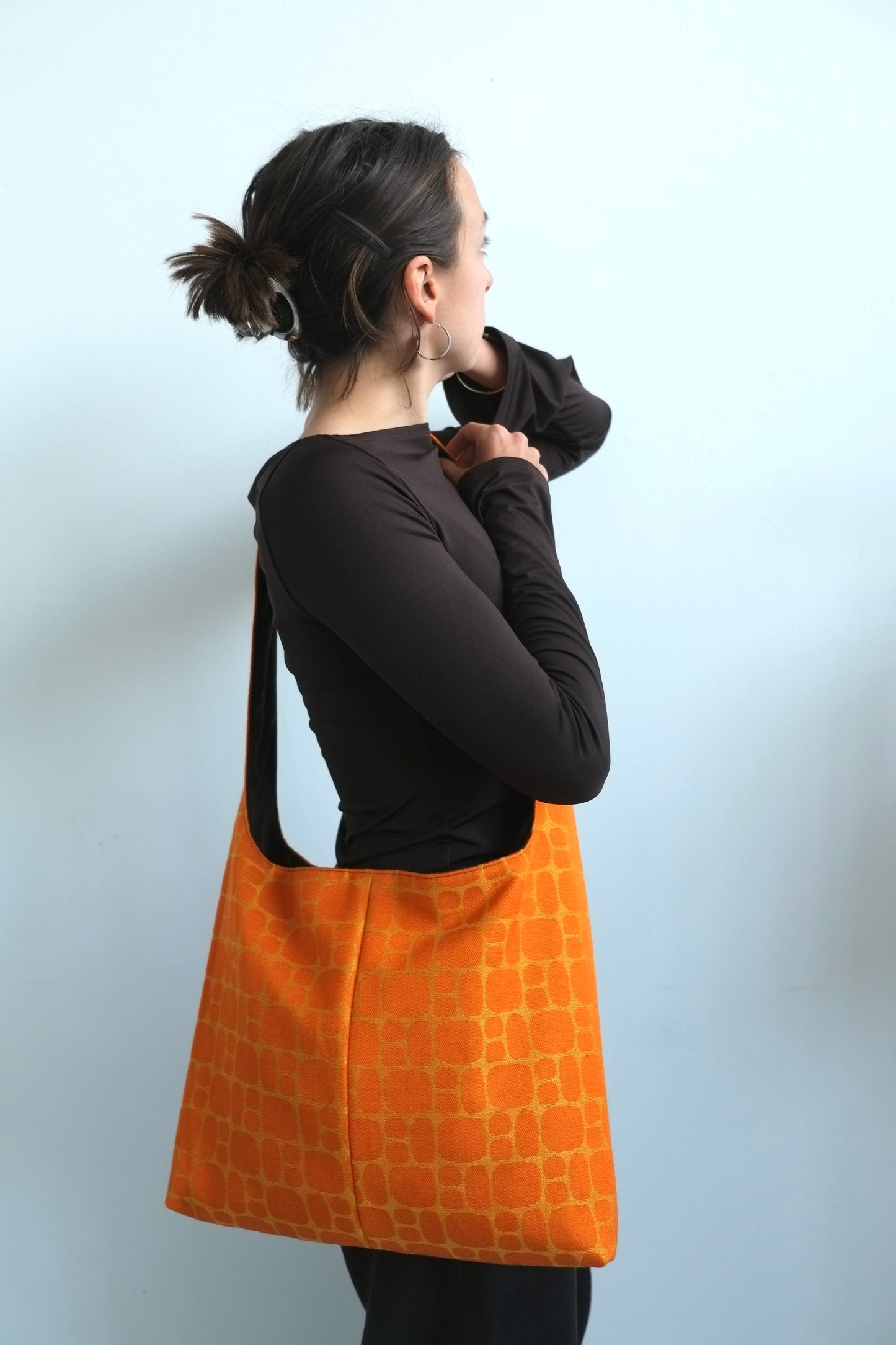BIG Orange Crossbody Bag