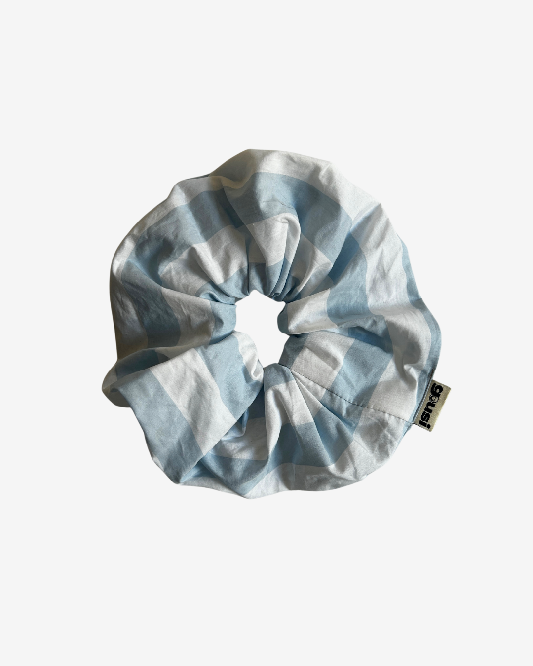 Light Blue Striped Scrunchie