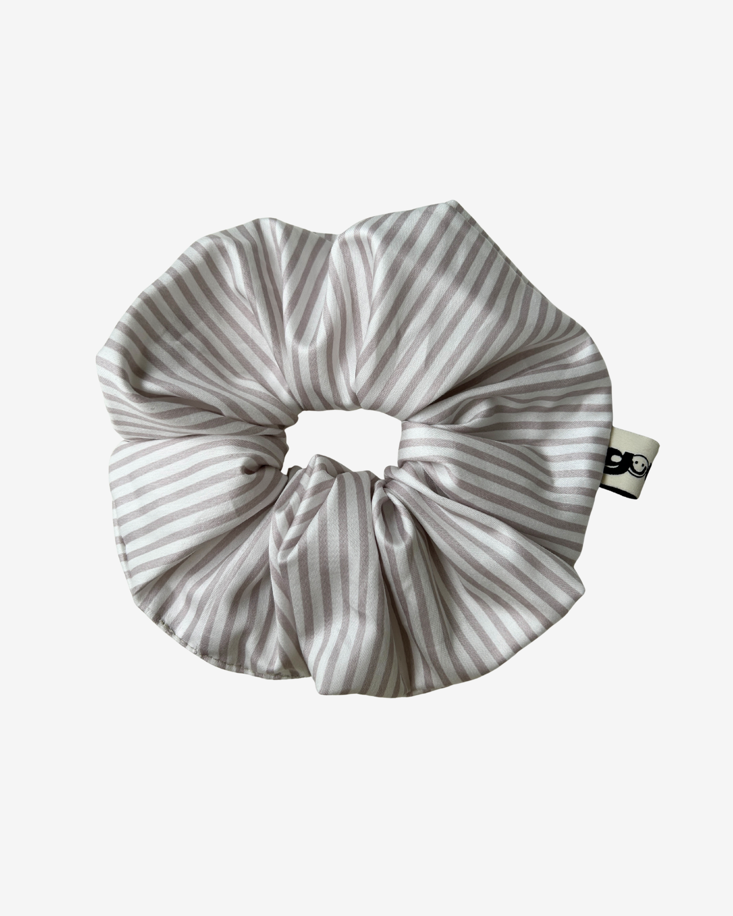 White Striped Scrunchie
