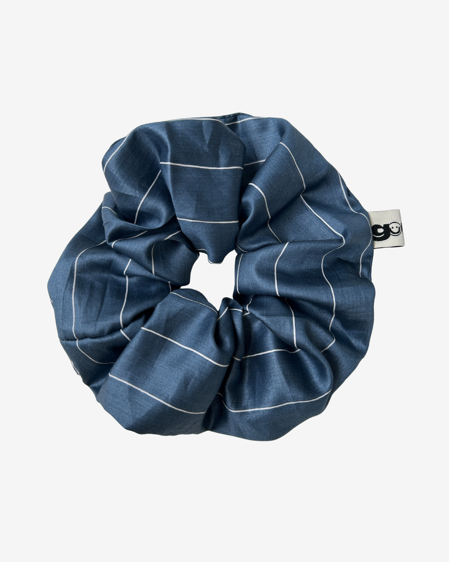 Turquoise Striped Scrunchie