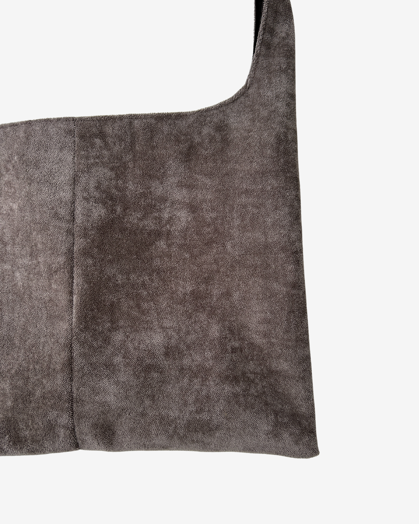 BROWN SUEDE LOOK MEDIUM BAG