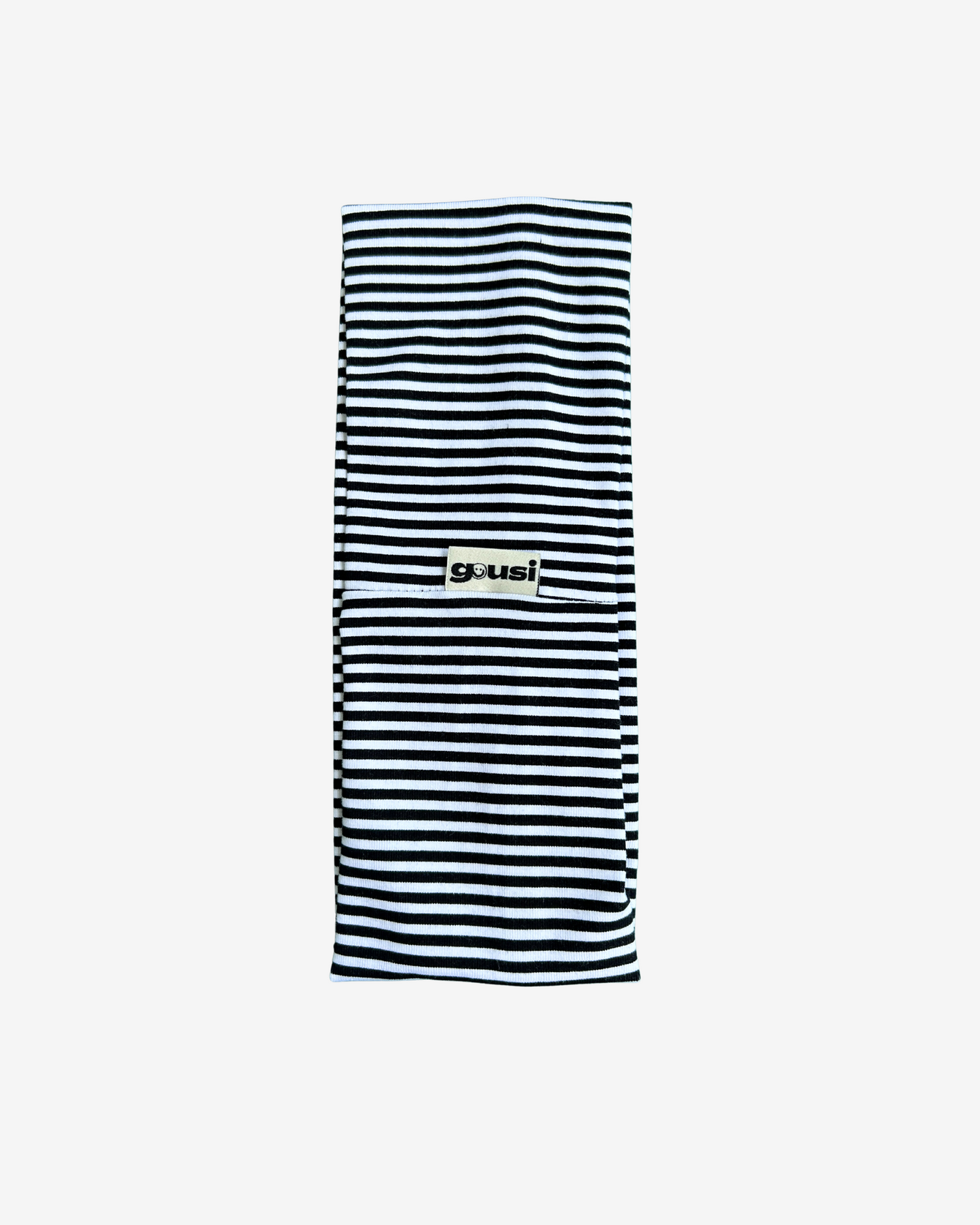 BLACK WHITE STRIPED HEADBAND