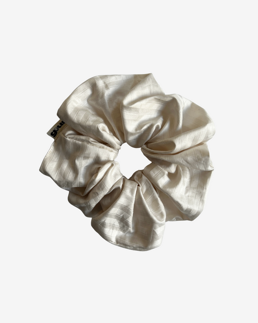 White Oversized Scrunchie