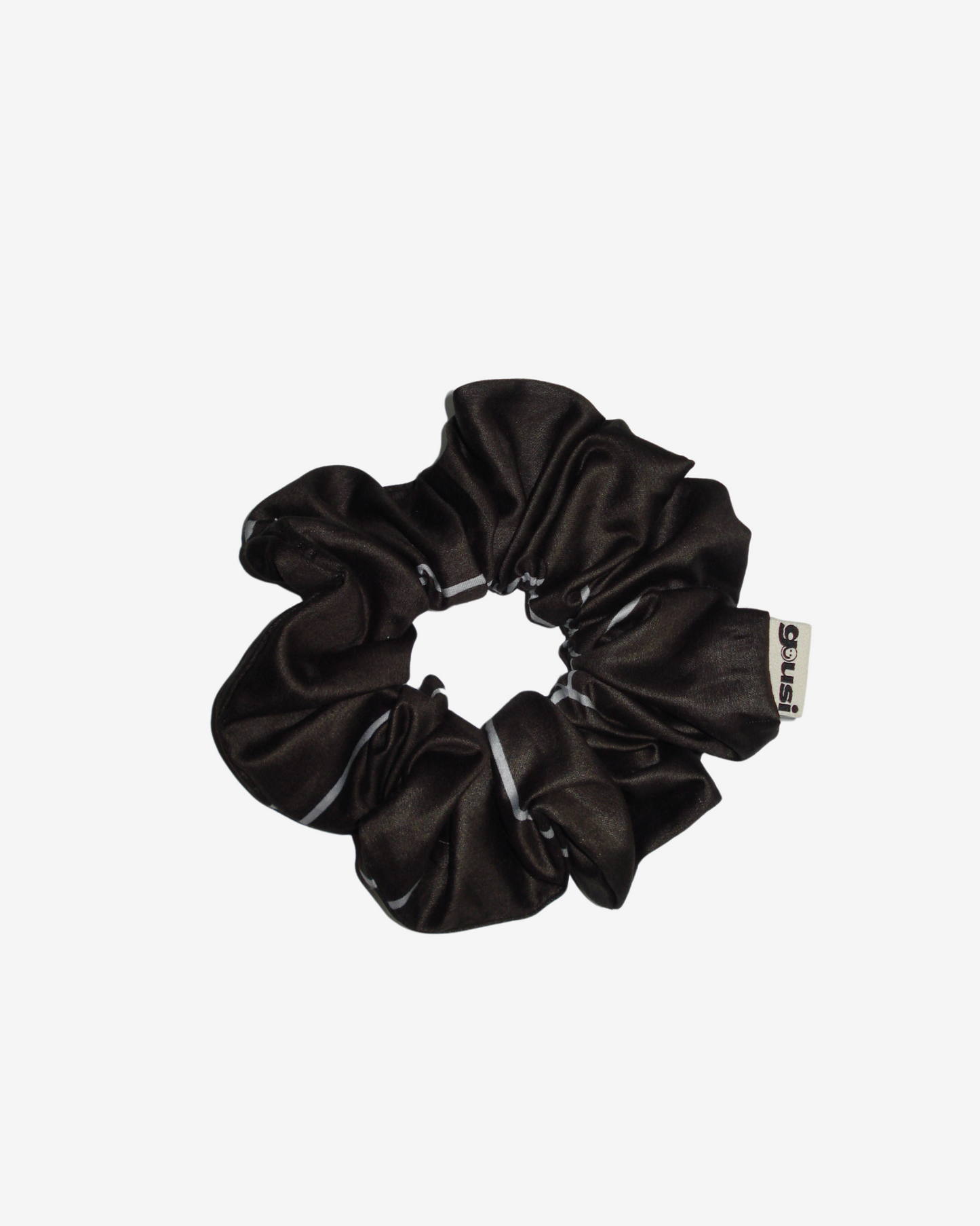 Brown Striped Scrunchie