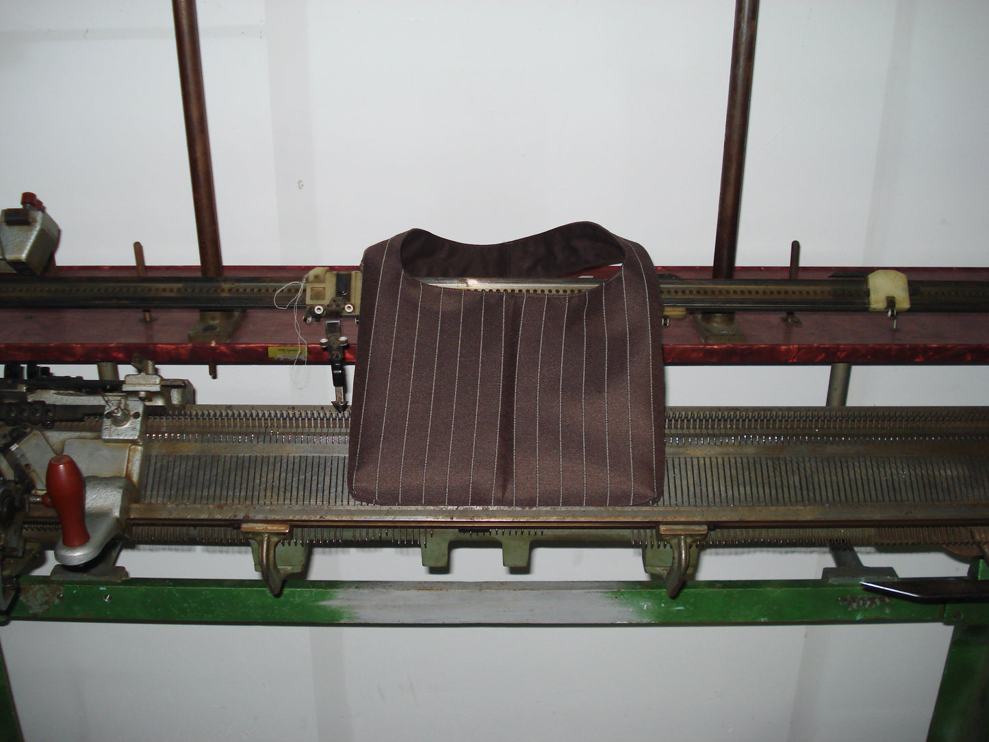 BROWN STRIPED MINI BAG