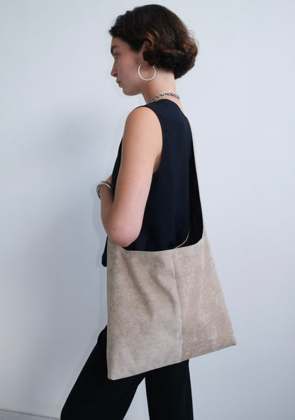Cream Velvet Big Bag