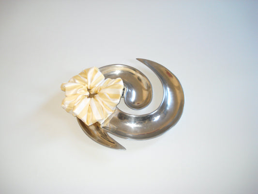 Sunny Yellow Striped Scrunchie