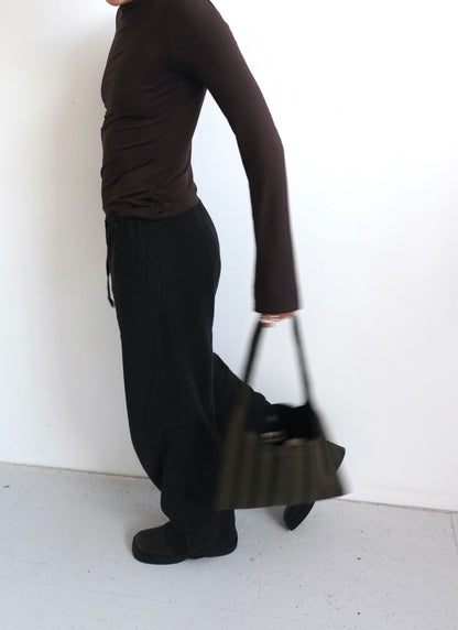 Green /Black Striped Mini Bag