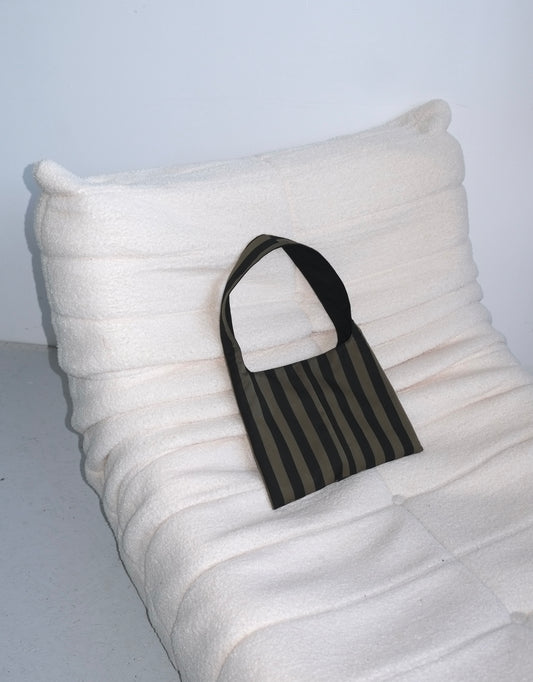 Green /Black Striped Mini Bag