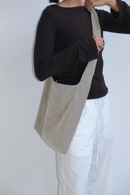 Cream Corduroy Big Bag