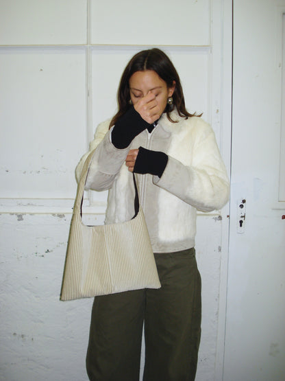 CREAM CORDUROY MINI BAG