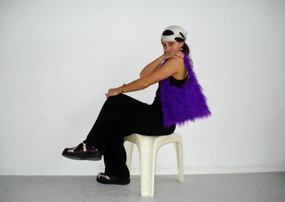 Purple Fluffy Mini Bag