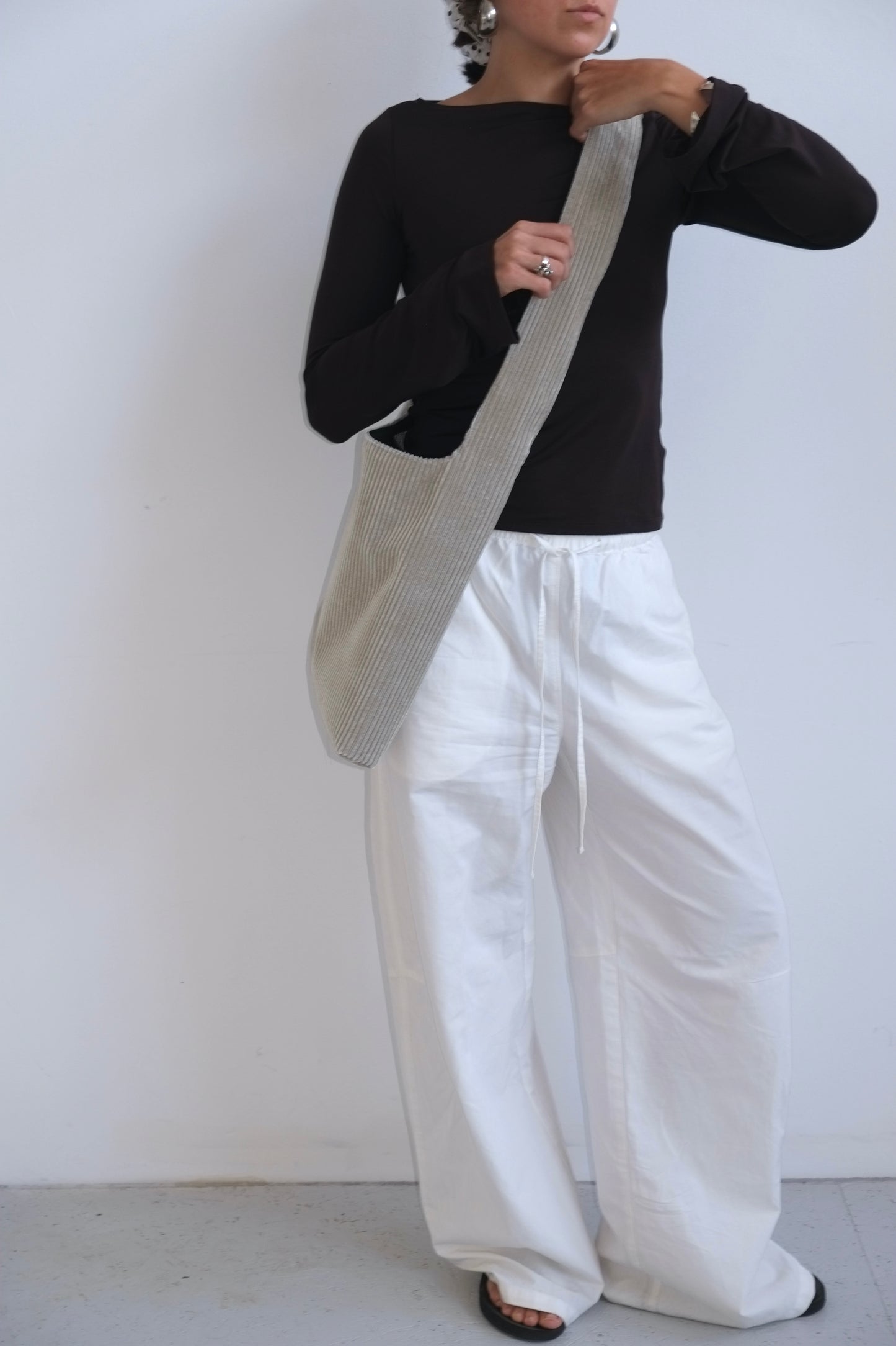 Cream Corduroy Big Bag