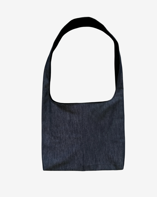 Blue Denim Big Crossbody Bag