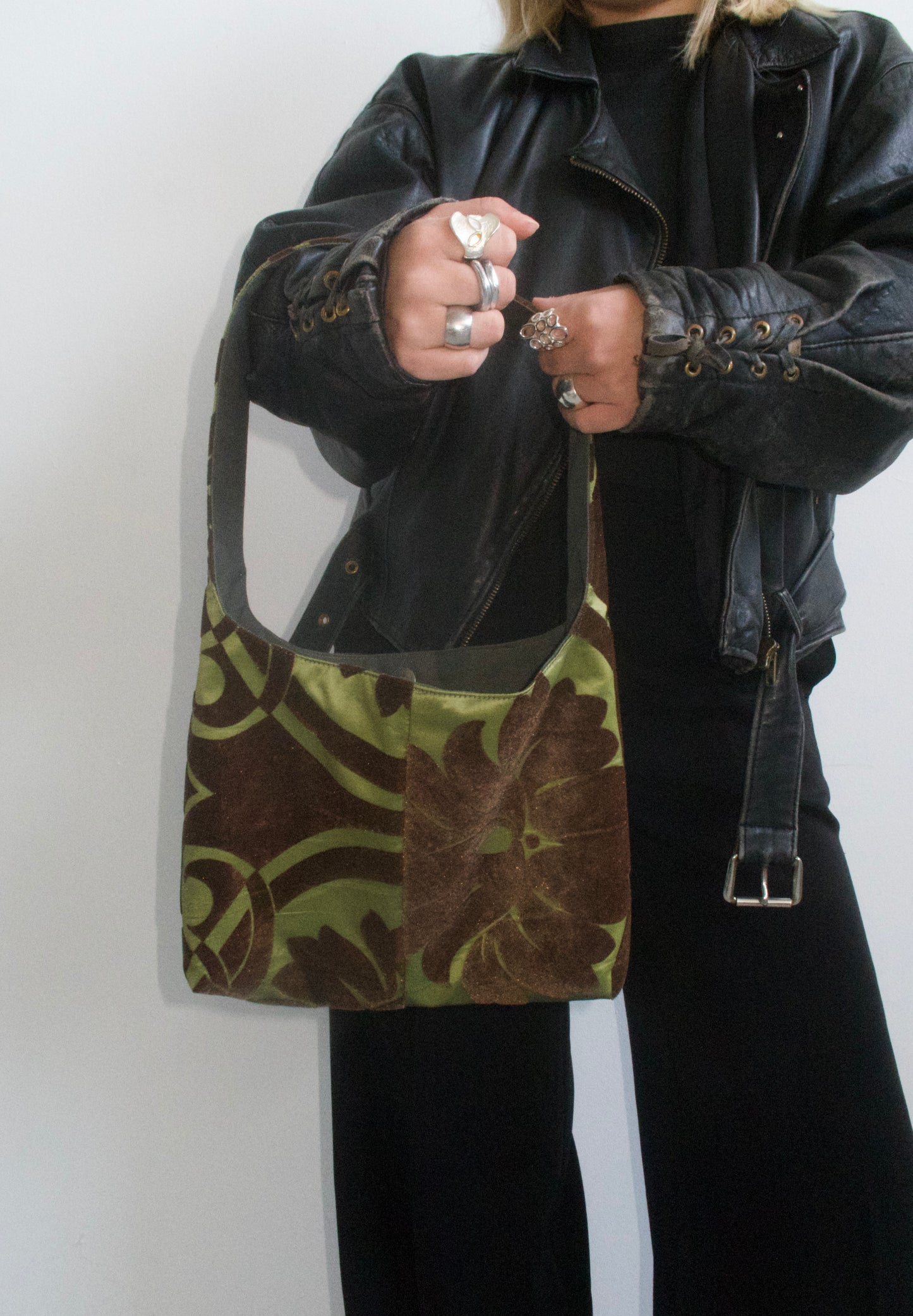 GREEN FLORAL MINI BAG