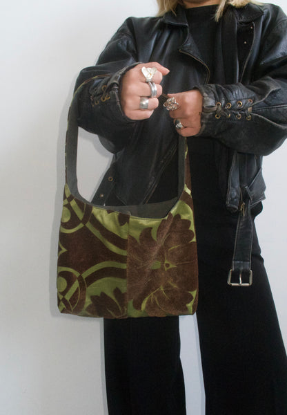 GREEN FLORAL MINI BAG