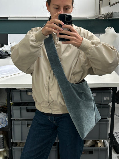 PETROL VELVET BIG BAG