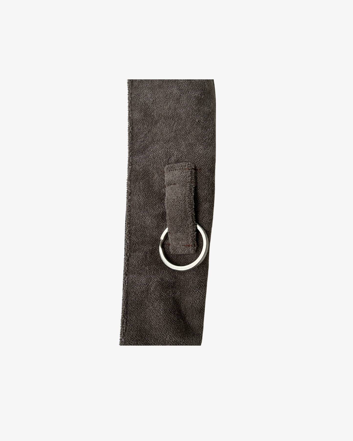 BROWN SUEDE LOOK MEDIUM BAG