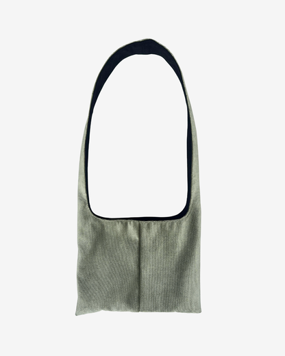 LIGHT GREEN VELVET MEDIUM BAG