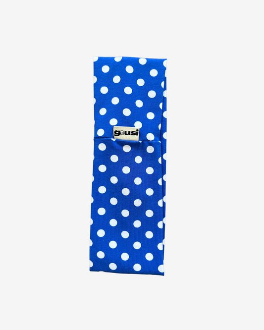 Polka Dots Headband Blue
