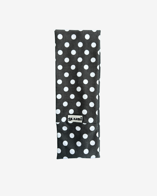 Polka Dots Headband Olive Grey