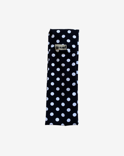 Polka Dots Headband Black