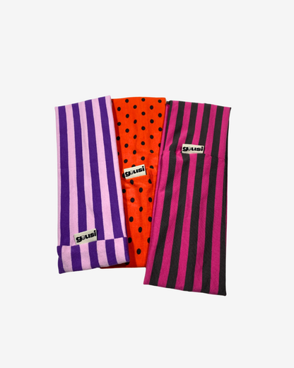 PURPLE STRIPED HEADBAND