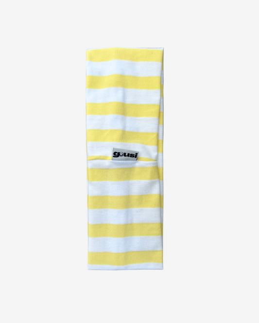 Yellow White Striped Headband