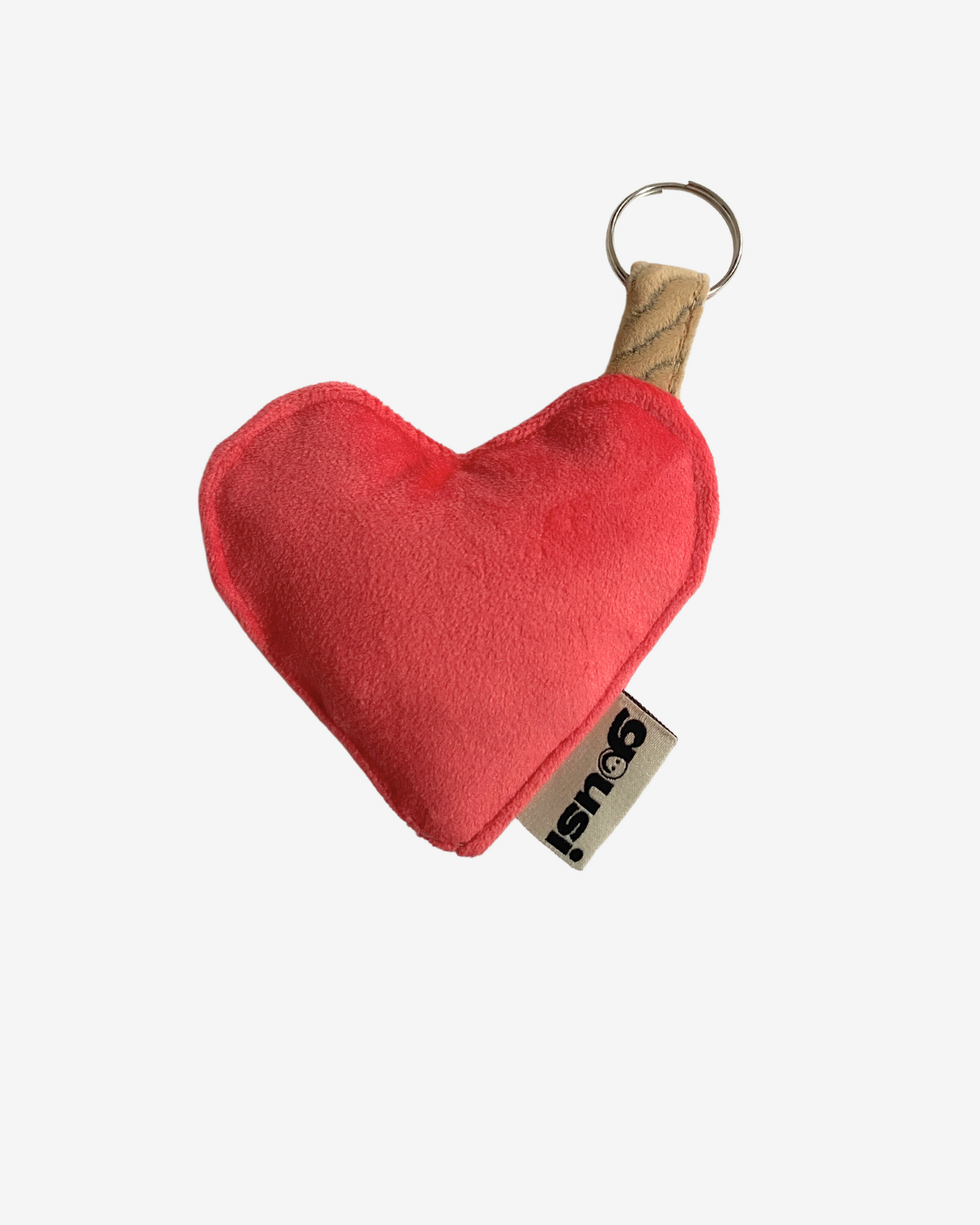 Bubble Gum Velvet HEART KEYCHAIN