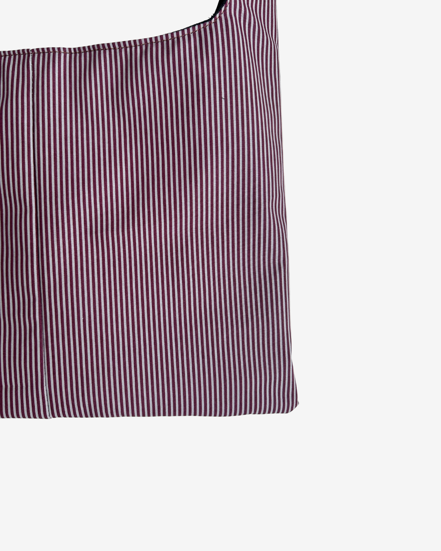 Red Grey Striped Medium Bag