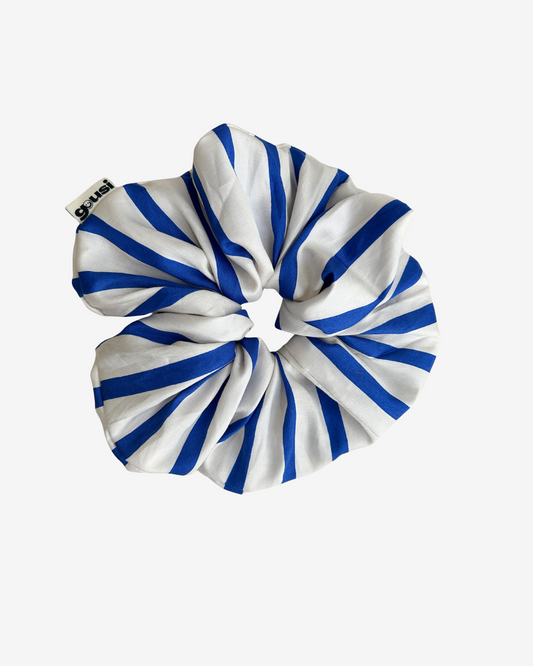 Marine Striped Scrunchie