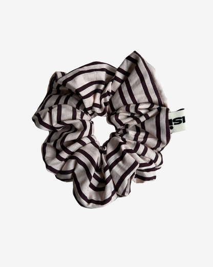 BROWN STRIPED SCRUNCHIE