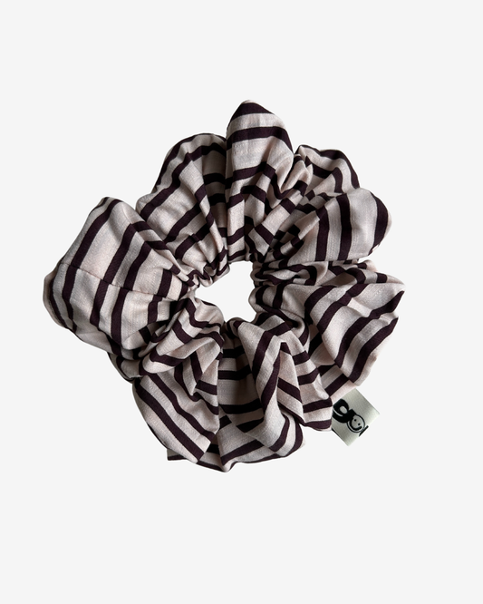 BROWN STRIPED SCRUNCHIE