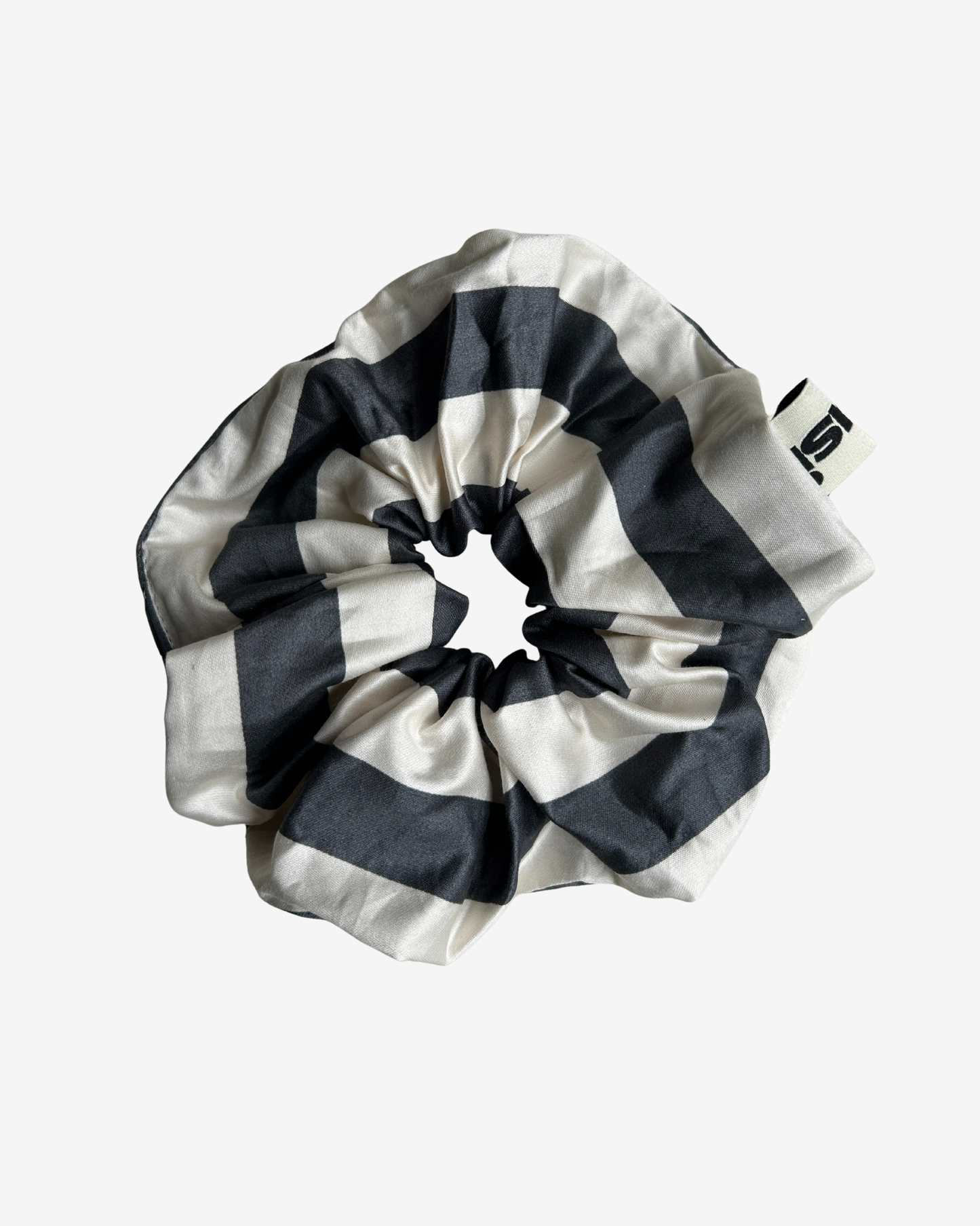 GREY STRIPED SCRUNCHIE