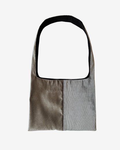 Silver Brown Velvet Big Bag